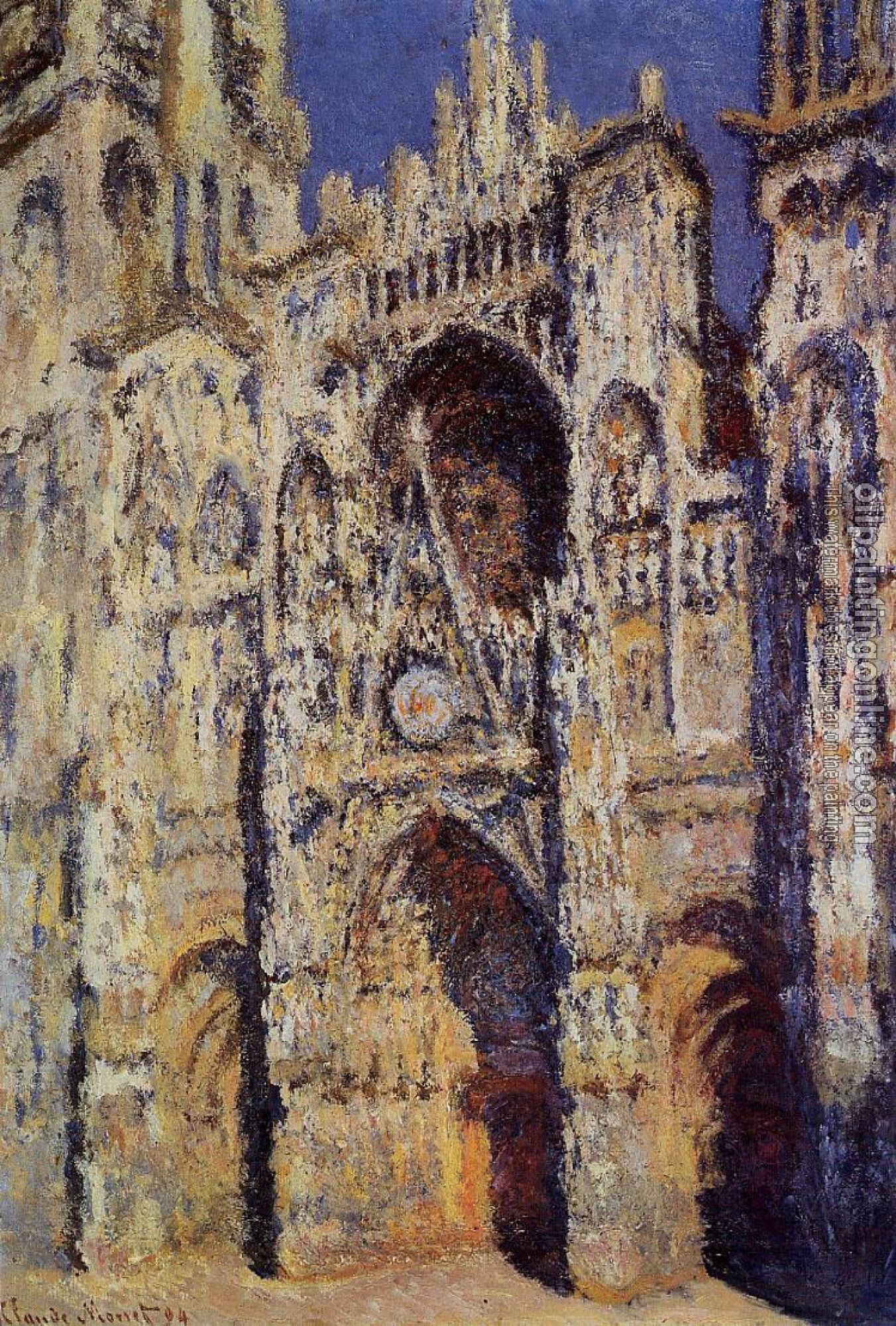 Monet, Claude Oscar - Rouen Cathedral, Full Sunlight
